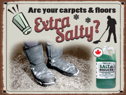 How to remove winter salt stains from carpets and floors - Formula KK Salt Reducer